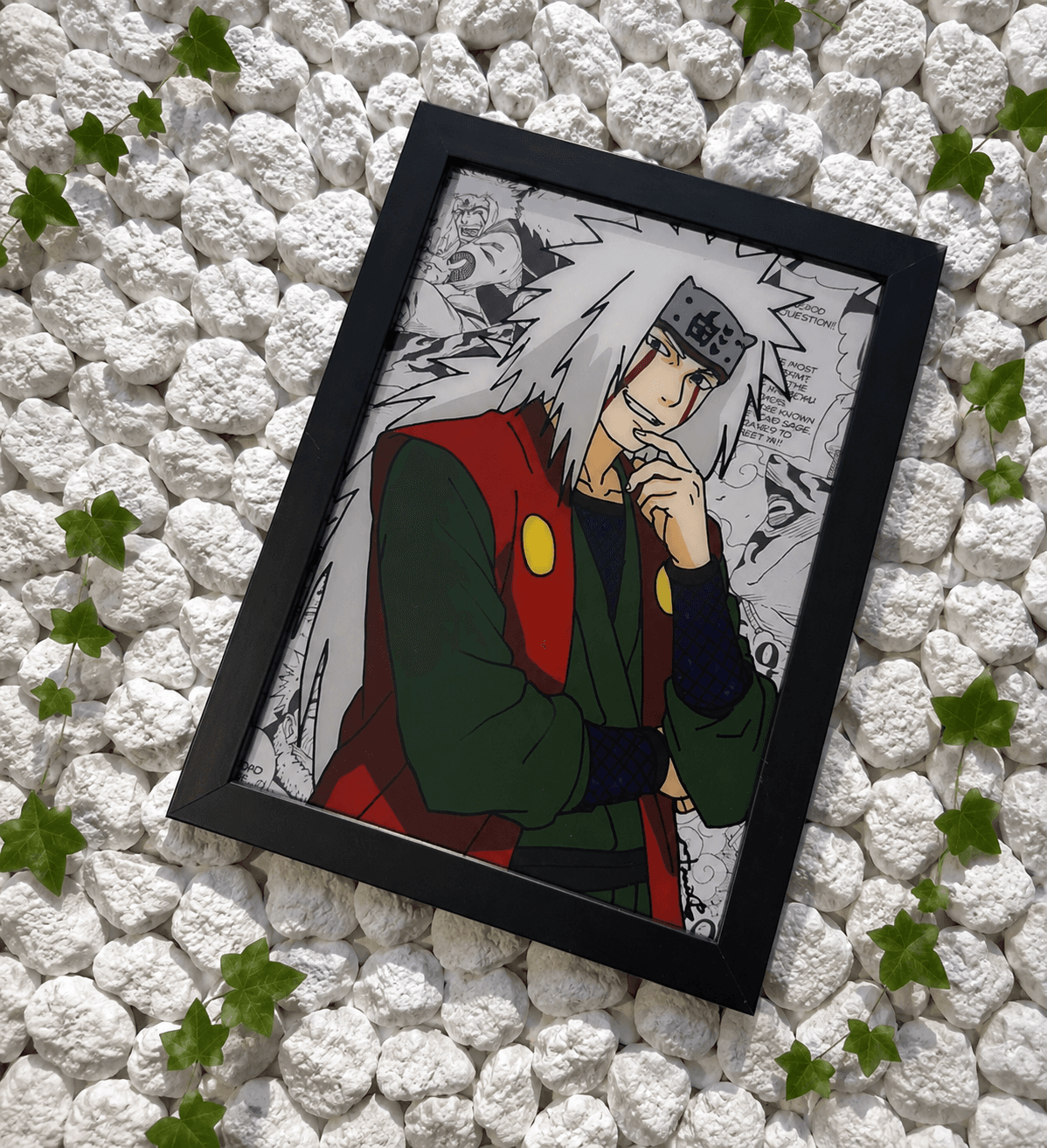 Jiraiya acrylfestmény