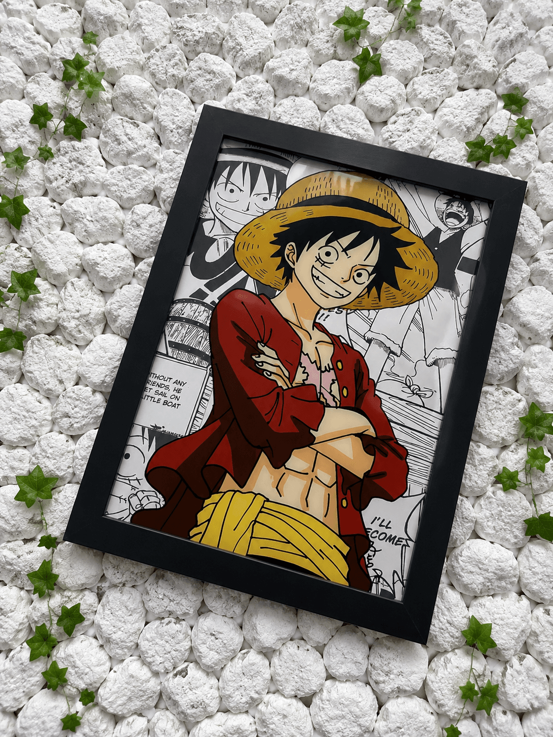 Monkey D. Luffy acrylfestmény