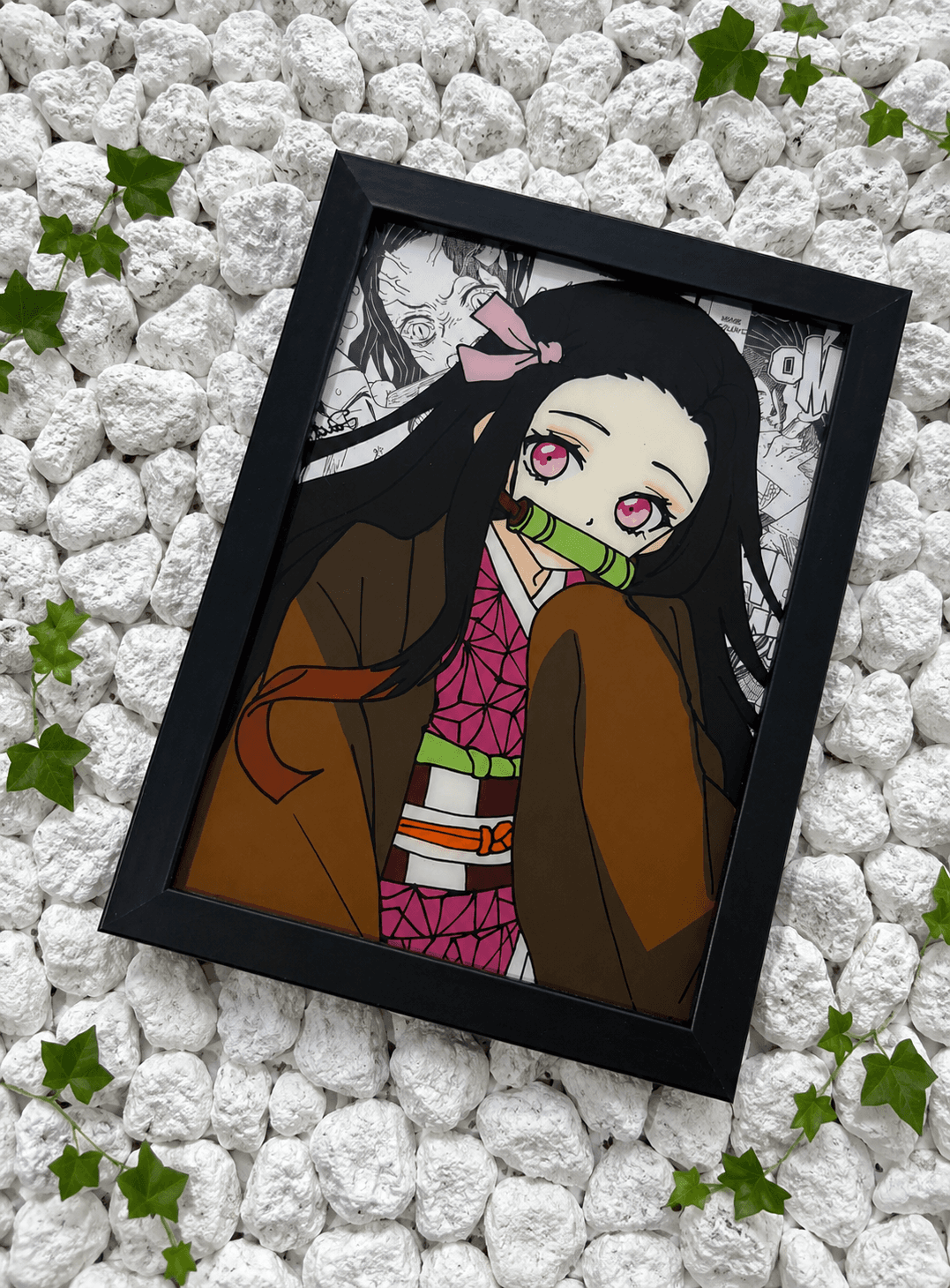 Nezuko Kamado acrylfestmény